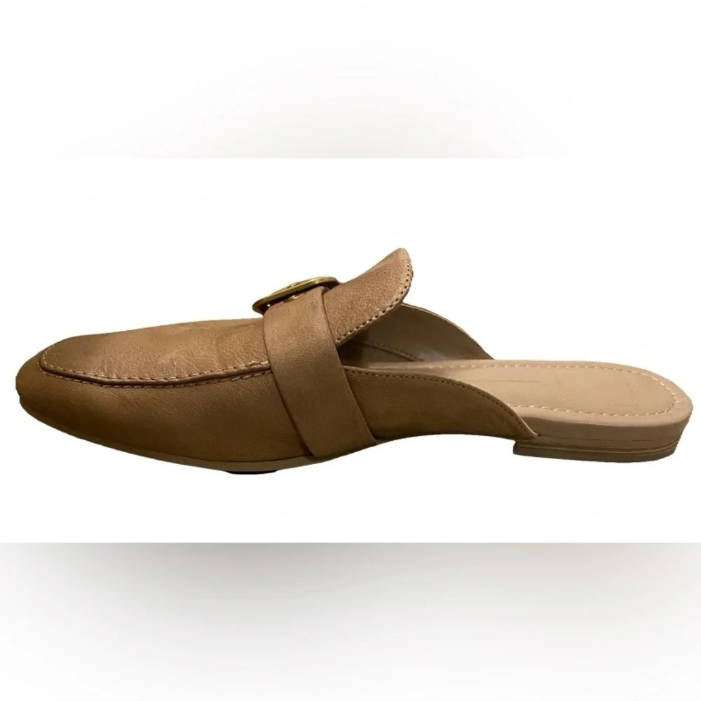 Dolce Vita Santel Taupe Leather Flats Size 8.5 - Picture 4 of 6